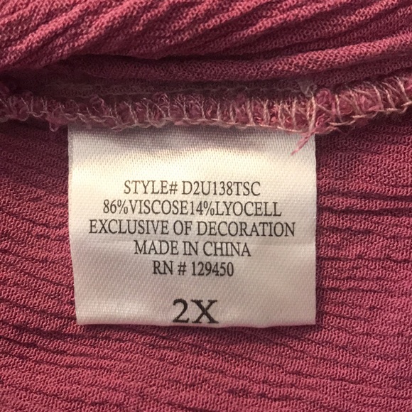 💥SALE💥 🔴2/$10 Como Vintage 3/4 Sleeve Ombré Peasant Top - Picture 7 of 8